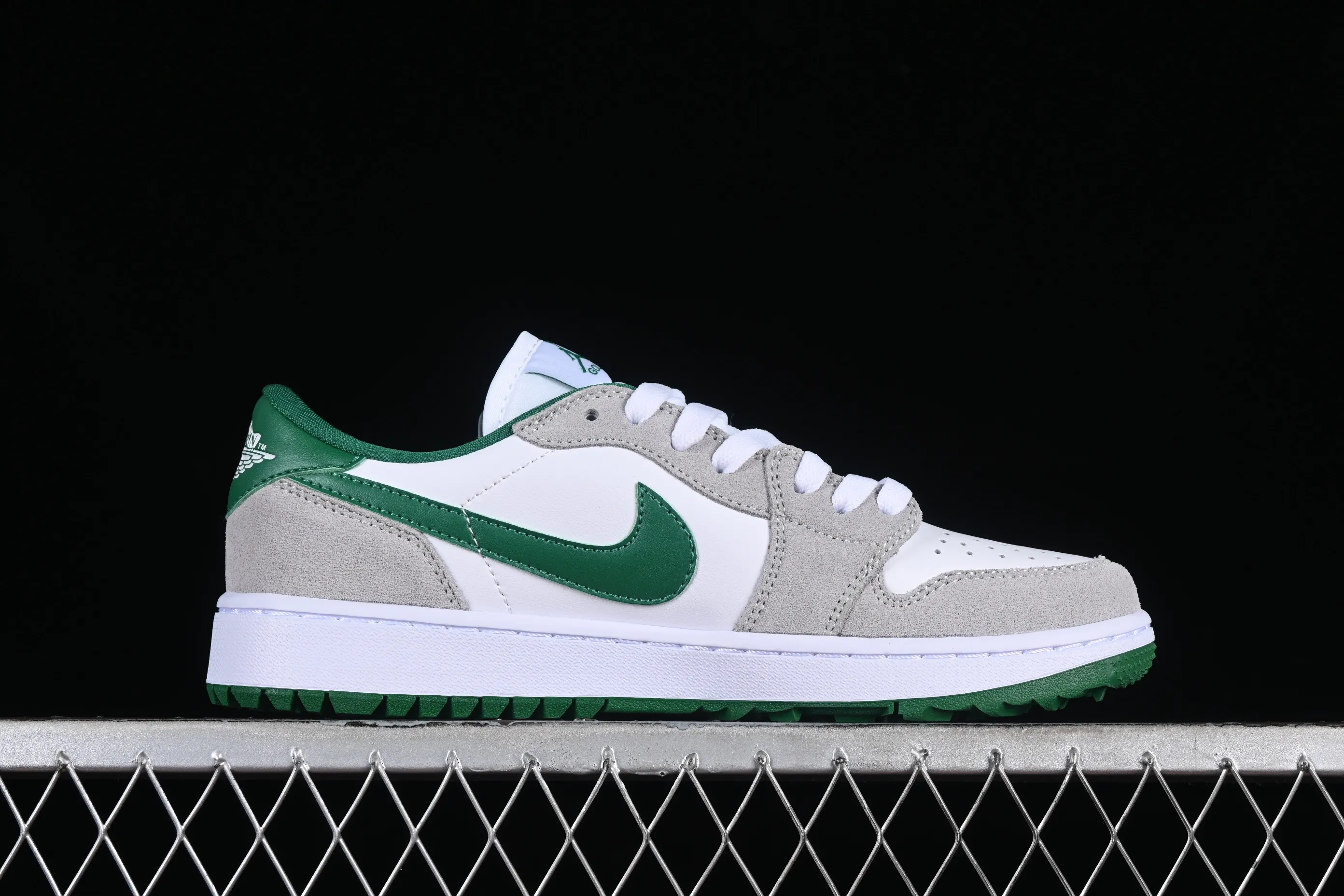 All categories Air Jordan Jordan series basketball shoes Air Jordan 1 Low Air Jordan 1 Low Golf AJ1 Joe 1 new golf version gray white green color DD9315-112